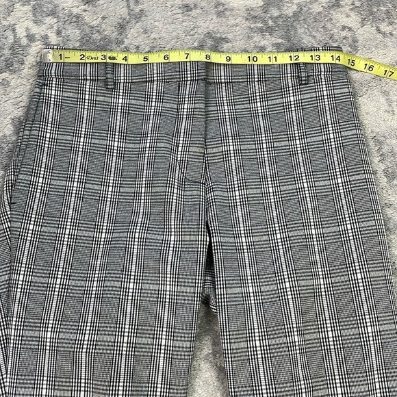 Derek Lam 10 Crosby Plaid Trouser Pants Crop Ankle 2 Tone Button Hem Sz 2 - Picture 7 of 14